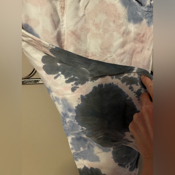 Dex Black Tape Linen Jogger Pants Pink Blue Cloud with custom black $80 - Picture 8 of 10